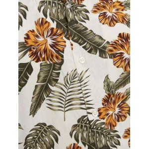 Camicia taglie forti Jack Jones mezza manica con fiori
