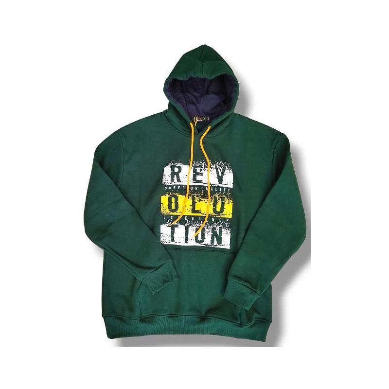 Felpa Taglie Forti Maxfort con cappuccio verde