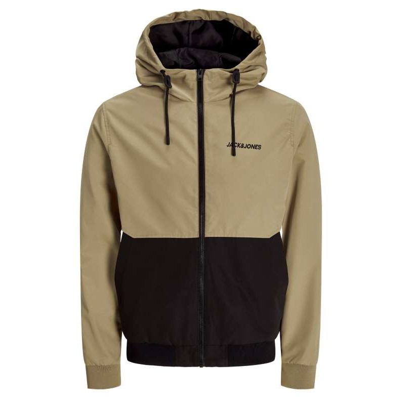 Giubbino taglie forti jack jones mezzi tempi con cappuccio