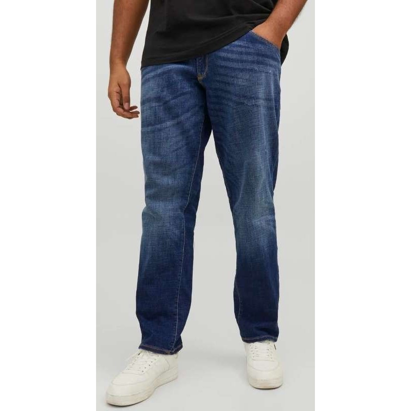 Jeans Taglie Forti Jack Jones sabbiato stretch blu 405
