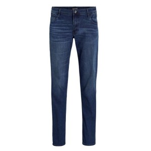 Jeans Taglie Forti Jack Jones sabbiato stretch blu scuro 825