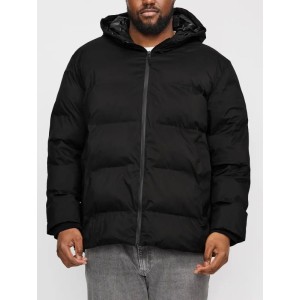 Giubbino Taglie Forti con cappuccio Jack Jones invernale nero