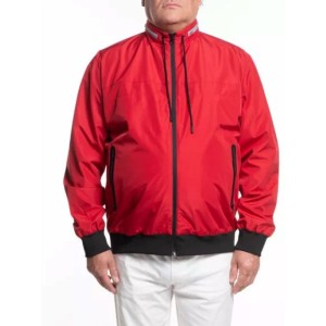 Maxfort giubbino in taglie forti bomber rosso con cappuccio