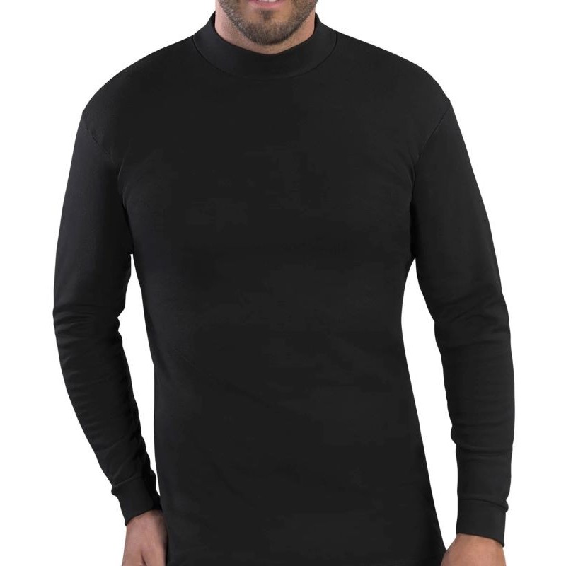 Maxfort Lupetto Taglie forti uomo in cotone manica lunga nero