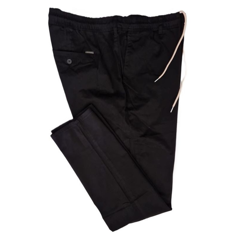 Maxfort Pantalacci taglie forti uomo invernale con elastico in vita nero