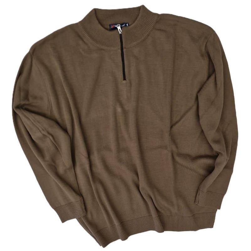 maxfort maglione mezza zip taglie forti da 3xl alla 8xl in misto lana
