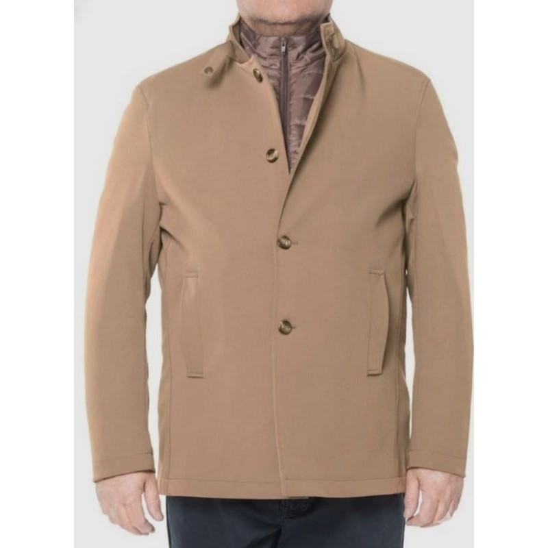 Giaccone Tecnico Maxfort 26004 Uomo Taglie Forti Beige, giacca invernale calda disponibile fino alla taglia 8XL.