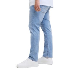 Jeans uomo taglie comode Jack & Jones azzurro chiaro stretch - Vista laterale