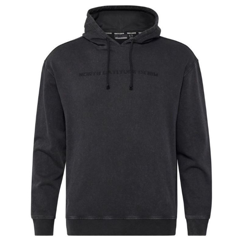 Felpa grigia con cappuccio uomo taglie grandi North 564 in cotone morbido disponibile fino alla 8XL.