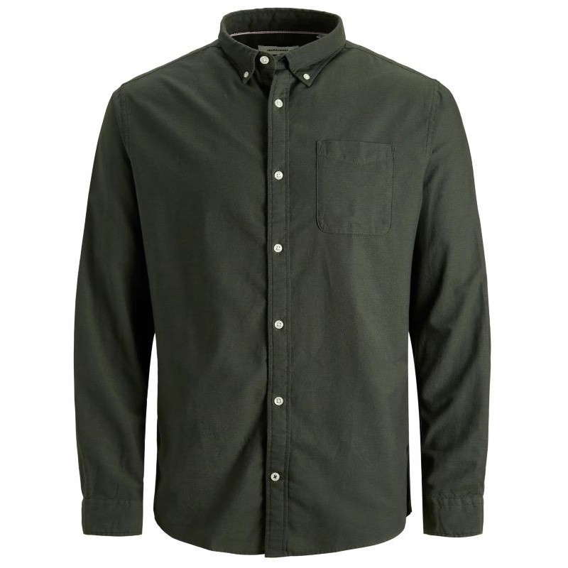 Camicia uomo taglie conformate verde scuro Jack Jones