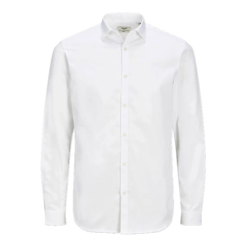 Camicia elegante bianca taglie grandi Jack & Jones vestibilità comoda 3XL-8XL
