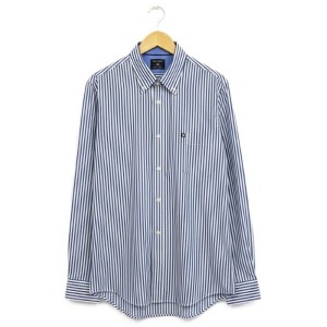 Dettaglio taschino e rigo largo blu royal camicia Ascot Sport taglie comode