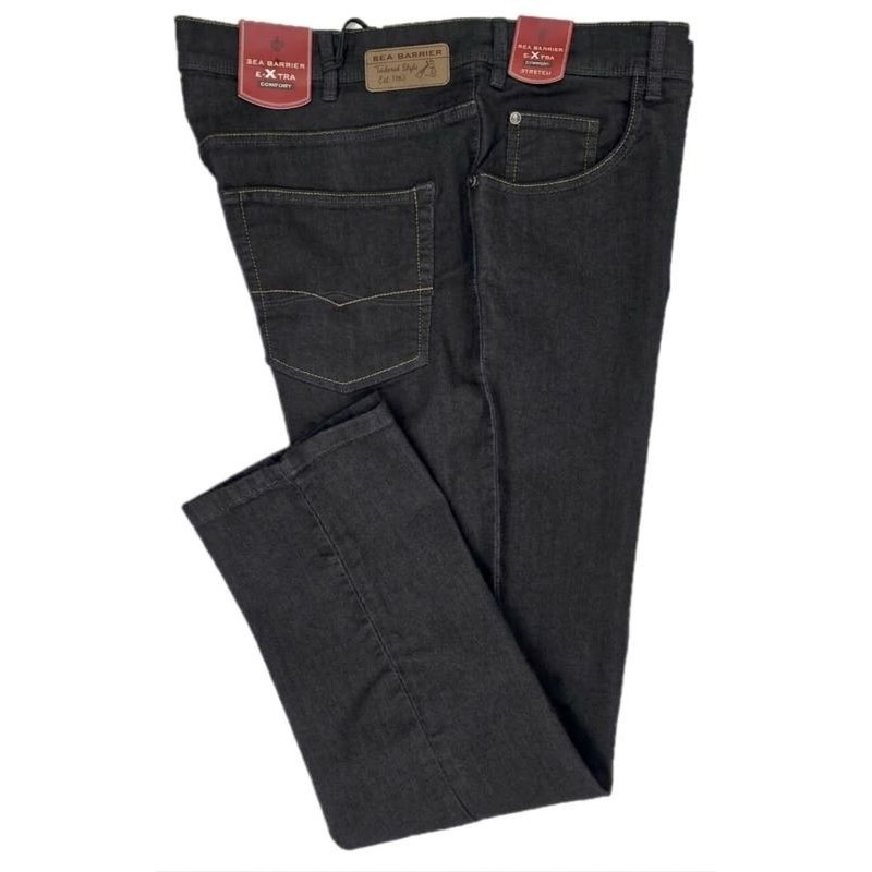 Jeans Sea Barrier Nero: taglio calibrato e comfort elastico