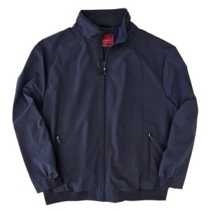 Giubbotto bomber taglie forti Sea Barrier blu con fodera interna a retina traspirante.