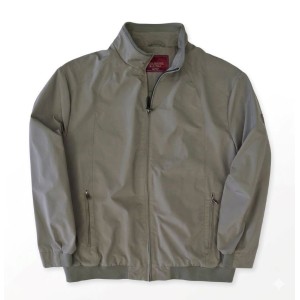Giubbino bomber taglie forti Sea Barrier colore verde grigio vista intera