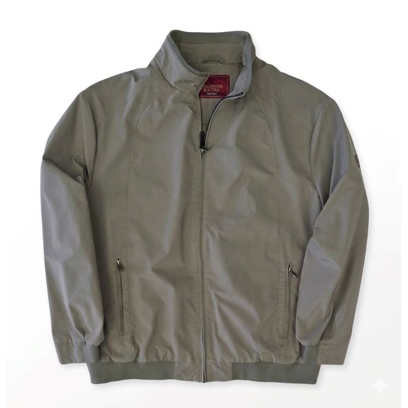 Giubbino bomber taglie forti Sea Barrier colore verde grigio vista intera