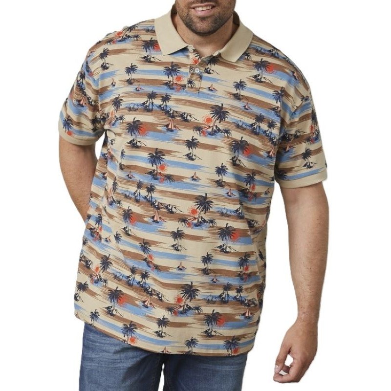 Polo Taglie Forti North 100% Cotone Fantasia | da 3XL a 6XL