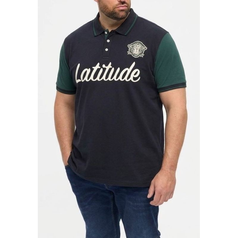 Polo Sportiva Taglie Forti North Latitude Nera e Verde | 3XL-6XL
