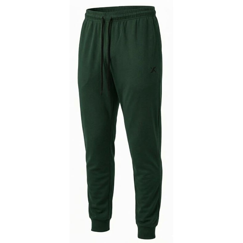 Pantalone tuta Maxfort verde scuro tessuto jersey fresco e traspirante per taglie comode fino alla 10XL