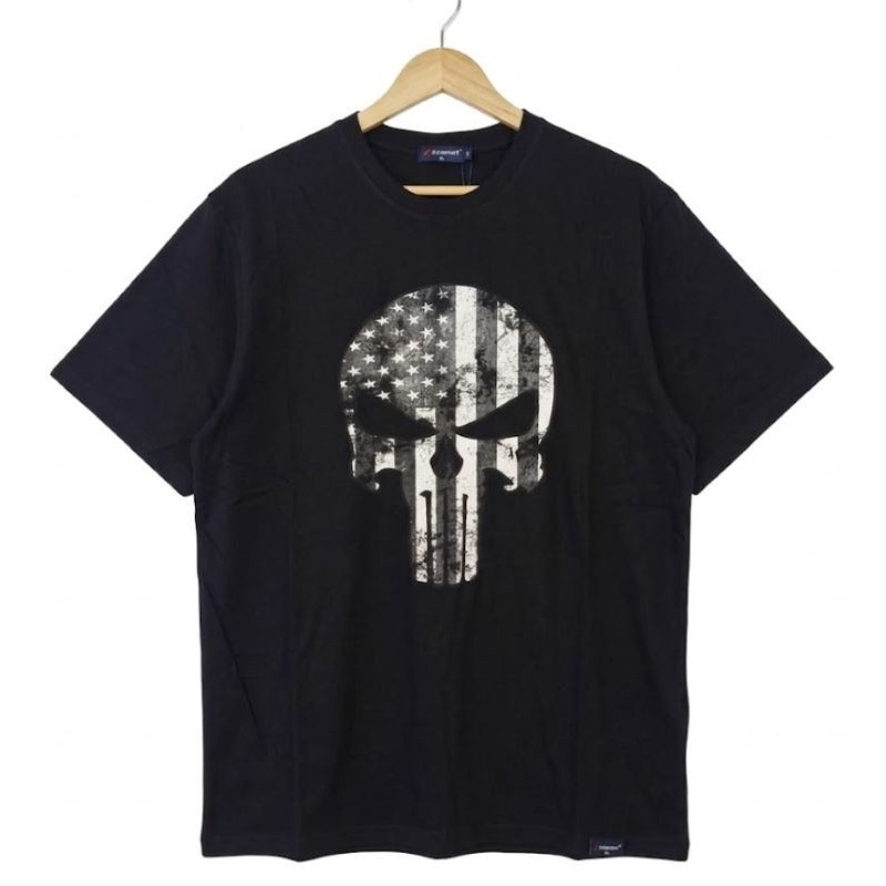 T-shirt Nera Maxfort Taglie Forti con Teschio (3XL-10XL) | Taglie Forti Online