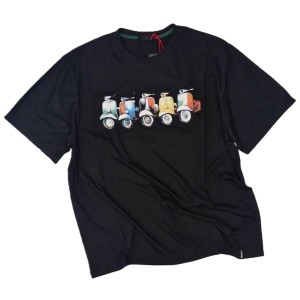 T-shirt Uomo Taglie Forti Maxfort Easy Vespa Nera | Fino 8XL