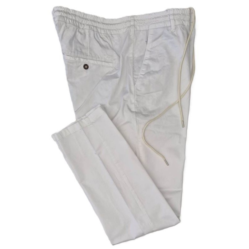 Pantalone bianco estivo Maxfort taglie forti in cotone fresco traspirante