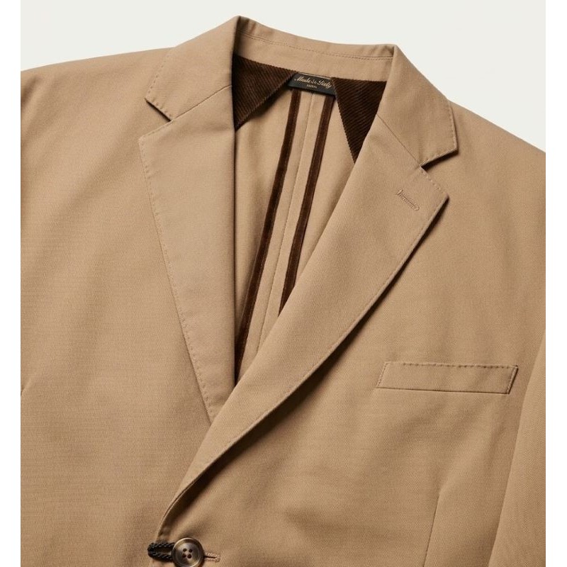 Giacca Maxfort Taglie Forti in Cotone Elastico Beige (3XL-8XL): Comfort e Vestibilità Calibrata.