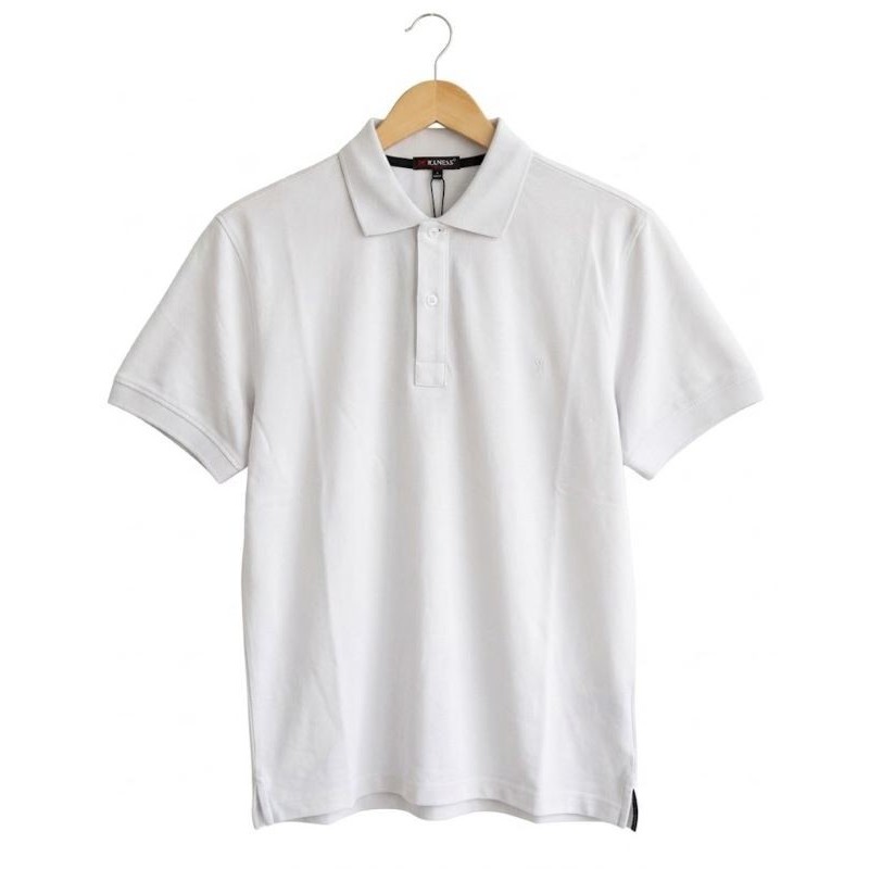 Polo Maxfort 5000 in puro cotone Piquet bianco ottico Taglio calibrato per uomo forte dalla taglia 3XL alla 8XL