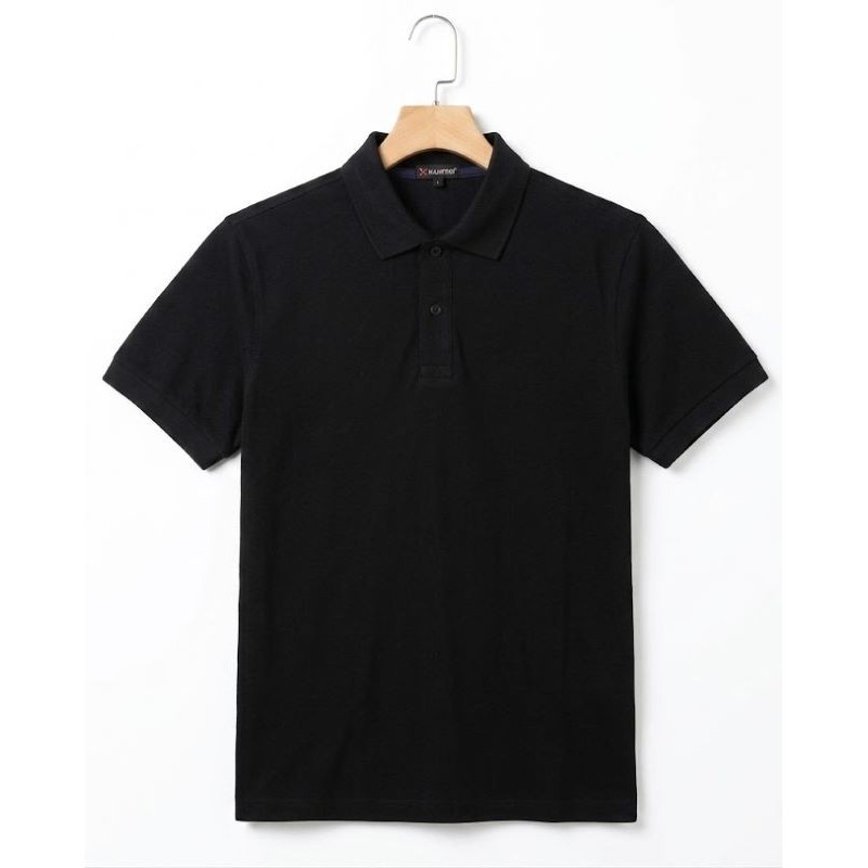 Polo Uomo Taglie Forti Maxfort 5000 Nera in Cotone Piquet
