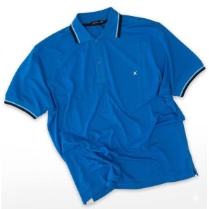 Polo Celeste Taglie Forti Maxfort Bordino 5001 | 3XL-10XL