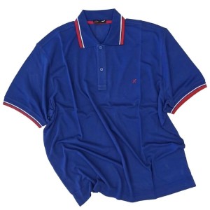 Polo Taglie Grandi Blu Royal Maxfort Art. 5001 con Bordino a Contrasto - da 3XL a 10XL