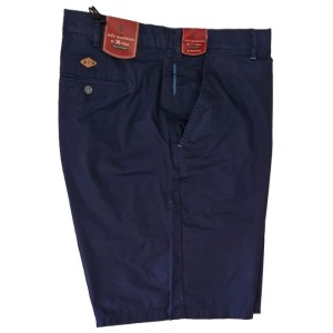 bermuda uomo taglie forti sea barrier blu navy tasca chino cotone elasticizzato dettaglio bottone e rifiniture azzurre