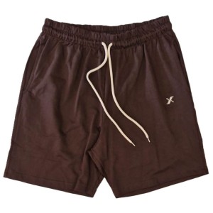 pantaloncino Maxfort marrone moro con laccetto beige a contrasto