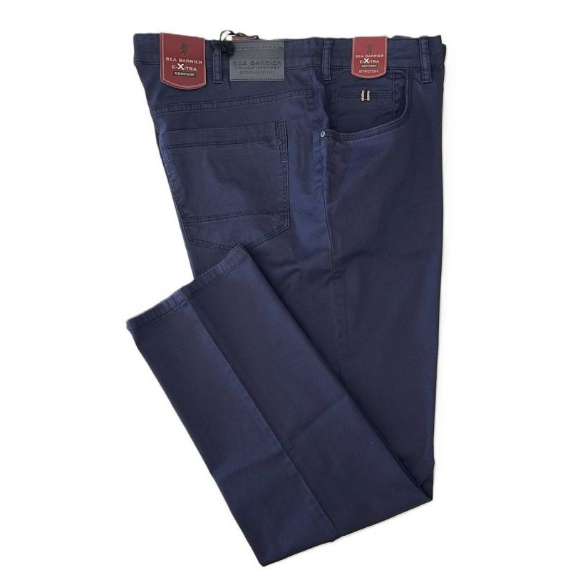 pantalone sea barrier blu taglie forti uomo elasticizzato