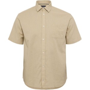 Camicia Lino Manica Corta Beige North | Taglie Calibrate Uomo
