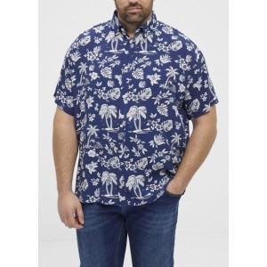 Camicia Viscosa Uomo Fantasia Palme | Taglie Grandi North