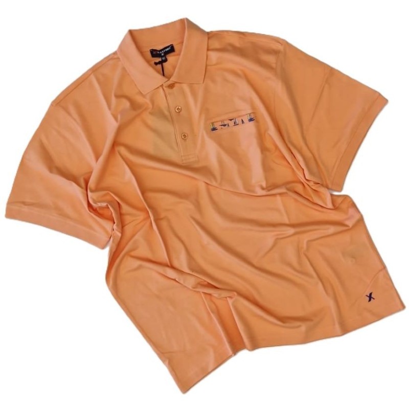 Polo Uomo Taglie Extralarge Maxfort Arancio Barchette | Outlet Online