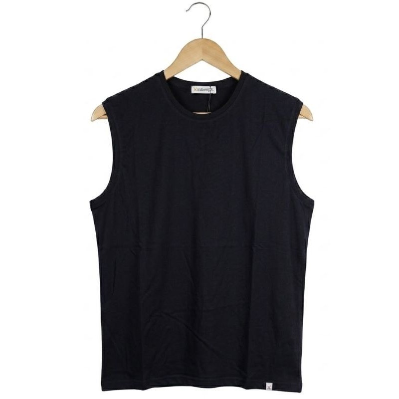Abbigliamento Taglie Forti Uomo Maxfort T-shirt Smanicata Nera