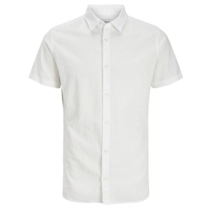 Camicia Bianca Misto Lino Jack & Jones | Abbigliamento Taglie Forti