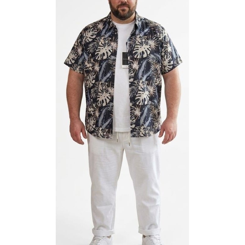 Camicia Floreale Blu Jack & Jones | Taglie Forti Online