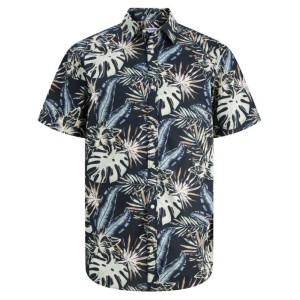 Camicia Floreale Blu Jack & Jones | Taglie Forti Online