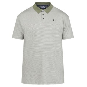 Polo Taglie Grandi Uomo North Verde a Righe - 3XL-6XL