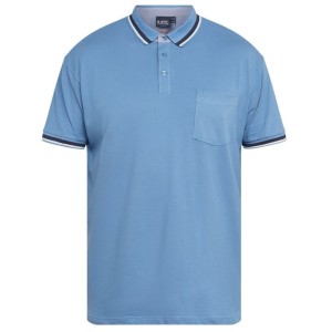 Polo Taglie Comode Uomo North Celeste Elasticizzata - 3XL-6XL