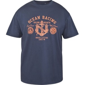 T-Shirt Blu Stampa Nautica North | Sito Taglie Forti Uomo