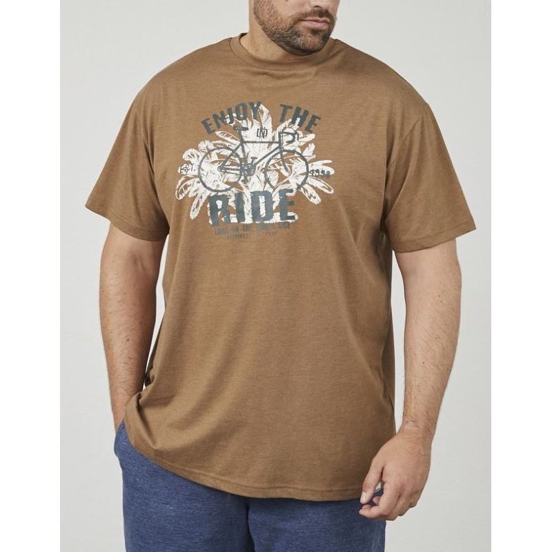 T-Shirt Moro Grafica Bicicletta North | Taglie Forti Uomo