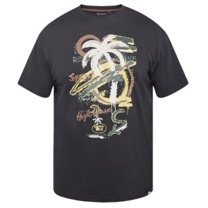 T-shirt Uomo Taglie Calibrate Nera Palma North 56 4 | Grandi