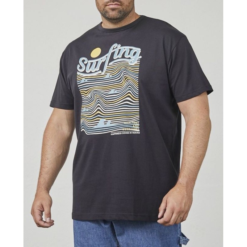 T-shirt Nera Surfing North 56 4 | Abbigliamento Taglie Forti