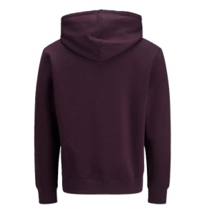 Felpa Bordeaux Chiusa con Cappuccio Jack & Jones | Taglie Comode