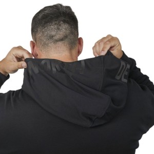 Felpa Con Cappuccio Calibrata Nera con Zip | Taglie Forti Online