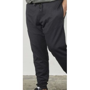 Pantalone Tuta Calibrato Nero Uomo in Cotone Leggero | Taglie Forti Online